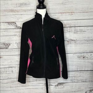 Women's Black and Pink Ski Jacket